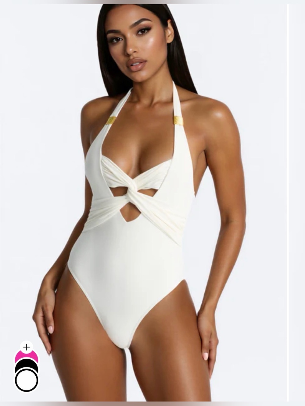 Fashion Nova White One-Piece Swimsuit